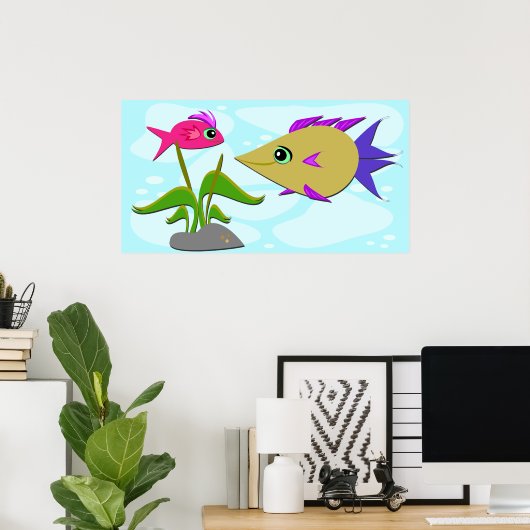 Two Colourful Fish Poster (Thuiskantoor)