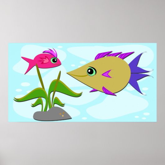 Two Colourful Fish Poster (Voorkant)