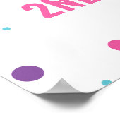 Two Cool 2de verjaardag Regenboog Ijslolly Poster (Hoek)