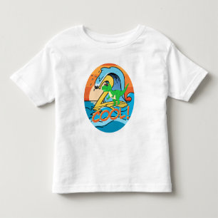 Two Cool! 2de verjaardag Surfende dinosaurusfeest  Kinder Shirts