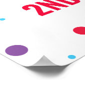 Two Cool 2e verjaardag Regenboog Ijslolly Poster (Hoek)