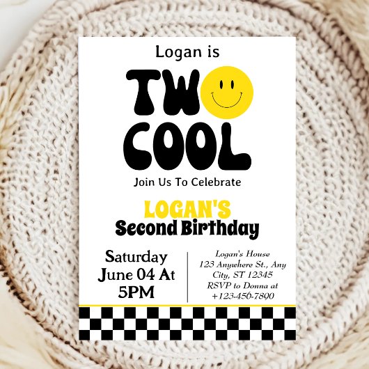 Two Cool Boy 2de verjaardagsfeestje Kaart