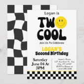 Two Cool Boy 2de verjaardagsfeestje Kaart (Voorkant / Achterkant)