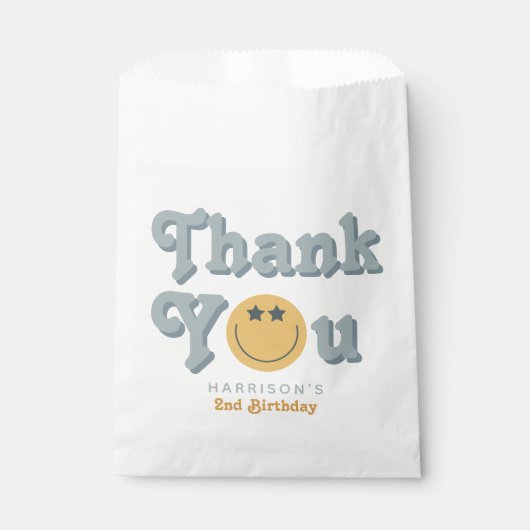 Two Cool Dude Boys 2nd Birthday Party Thank You Bedankzakje (Voorkant)