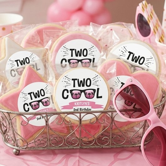 Two Cool Girls 2de verjaardag Ronde Sticker