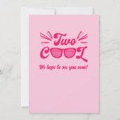 Two Cool Girls Pink Sunglasses 2nd Birthday Kaart (Achterkant)