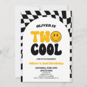 Two Cool Retro Arch Eerste 2e Verjaardagsfeest Kaart (Voorkant)