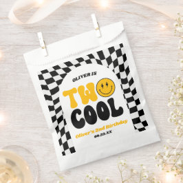 Two Cool Retro Arch Second 2nd Birthday Party Bedankzakje