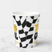 Two Cool Retro Arch Second 2nd Birthday Party Papieren Bekers (Rechts)