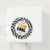 Two Cool Retro Second 2nd Birthday Party Bedankjes Labels (In situ)