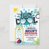 Two Cool Splash Party Birthday Invitation Kaart (Voorkant)