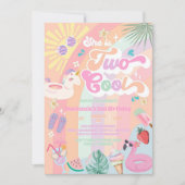 Two Cool Summer Rainbow Sun 2nd Birthday  Kaart (Voorkant)