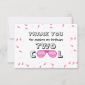 TWO Cool Zonnebril 2de Verjaardagsfeest Dank Je Au Bedankkaart (Voorkant)