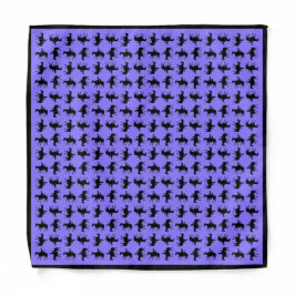 Two Cowboys on Horseback Silhouettes - PeriWinkle Bandana