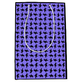 Two Cowboys on Horseback Silhouettes - Periwinkle  Medium Cadeauzakje