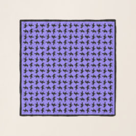 Two Cowboys on Horseback Silhouettes - PeriWinkle Sjaal