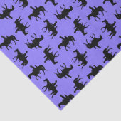 Two Cowboys on Horseback Silhouettes - Periwinkle  Tissuepapier (Detail)