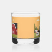 Two Cows and a Red Barn at Sunrise Whisky Glas (Links)