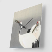 Two Cranes, 1900-1930 by Ohara Koson Vierkante Klok (Hoek)