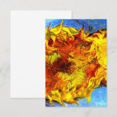 Two Cut Sunflowers Van Gogh Informatiekaartje (Voorkant / Achterkant)