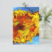 Two Cut Sunflowers Van Gogh Informatiekaartje (Staand voorkant)
