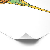 Two cute blue and green Budgies Foto Afdruk (Hoek)