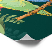 Two cute blue and green Budgies Poster (Hoek)