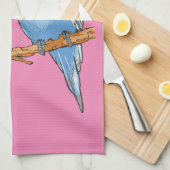 Two cute blue and green Budgies Theedoek (Quarter Fold)