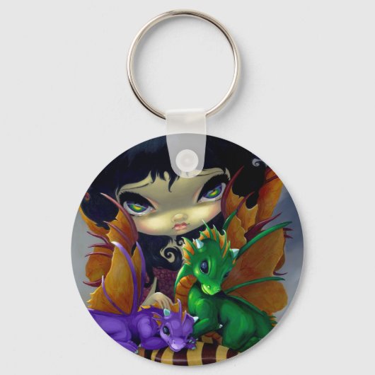 "Two Cute Dragonlings"-Sleutelhanger Sleutelhanger (Voorkant)