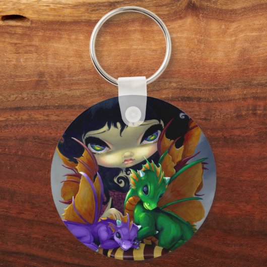 "Two Cute Dragonlings"-Sleutelhanger Sleutelhanger (Voorkant)