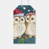 Two cute drawn Owls Cadeaulabel (Achterkant)