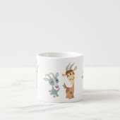 Two Cute Happy Cartoon Goats Espresso Mok (Voorkant)