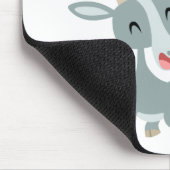 Two Cute Happy Cartoon Goats Mousepad Muismat (Hoek)