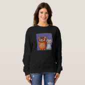 Two cute Owls Premium Trui (Voorkant volledig)
