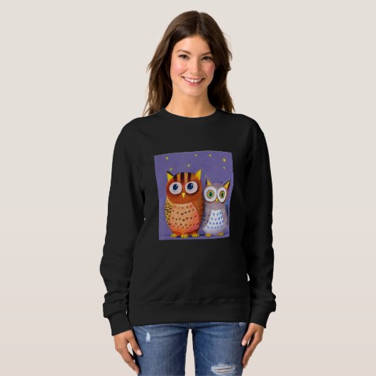 Two cute Owls Trui (Voorkant volledig)