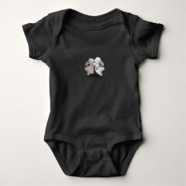 Two Cute Rabbits Illustration Sweet Baby Animals Romper