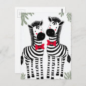 Two Cute Zebras Briefkaart (Voorkant / Achterkant)