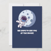 Two De Moon Boy Space Raket Lift Off 2nd Bday Kaart (Achterkant)