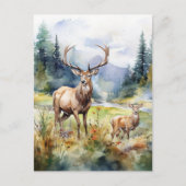 Two Deer Briefkaart (Voorkant)