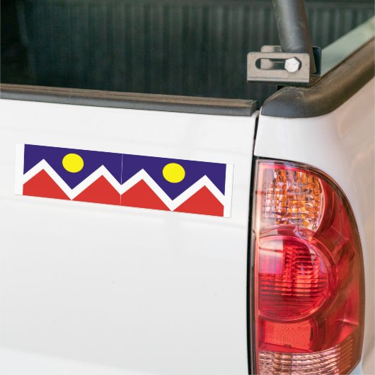 TWO Denver, Colorado Flag Bumpersticker (Op Truck)