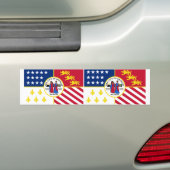 TWO Detroit Flag Bumpersticker (Op auto)