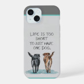 Two Dogs  iPhone 15 Case (Achterkant)