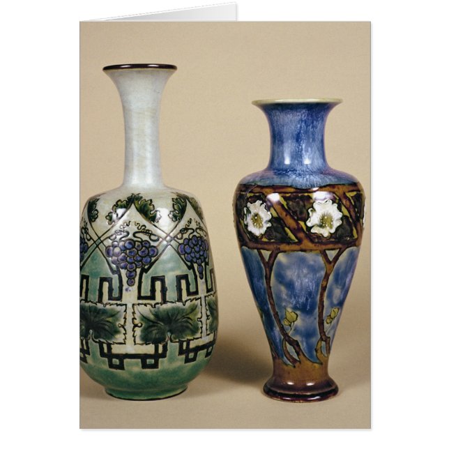 Two Doulton vases by Eliza Simmance, c.1880 (Voorkant)