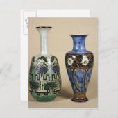 Two Doulton vases by Eliza Simmance, c.1880 Briefkaart (Voorkant / Achterkant)