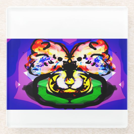 Two Doves spring Glazen Onderzetter (Voorkant)