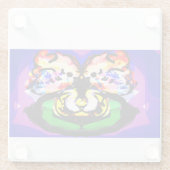 Two Doves spring Glazen Onderzetter (Achterkant)