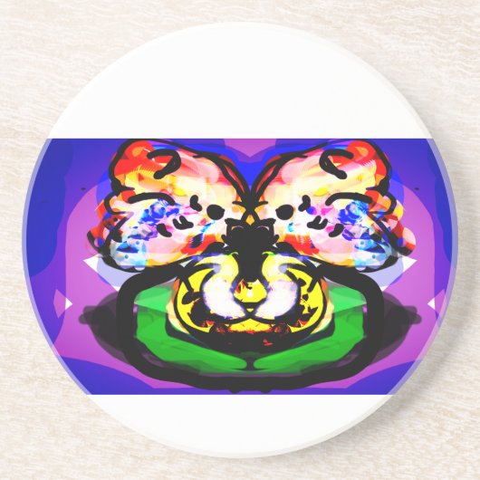 Two Doves spring Zandsteen Onderzetter (Voorkant)