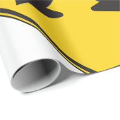 Two Downward Arrows Warning Road Sign Cadeaupapier (Rol Hoek)