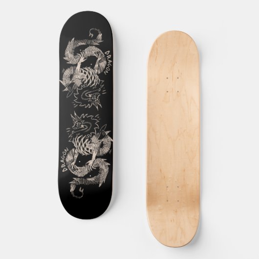 Two dragon sketch persoonlijk skateboard (Voorkant)