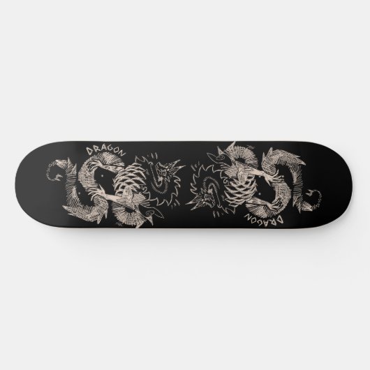 Two dragon sketch persoonlijk skateboard (Horizontaal)